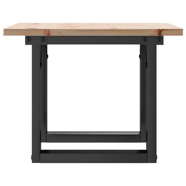 Tavolino Da Salotto Telaio A O 50x50x35cm Massello Pino E Ghisa - Image 5