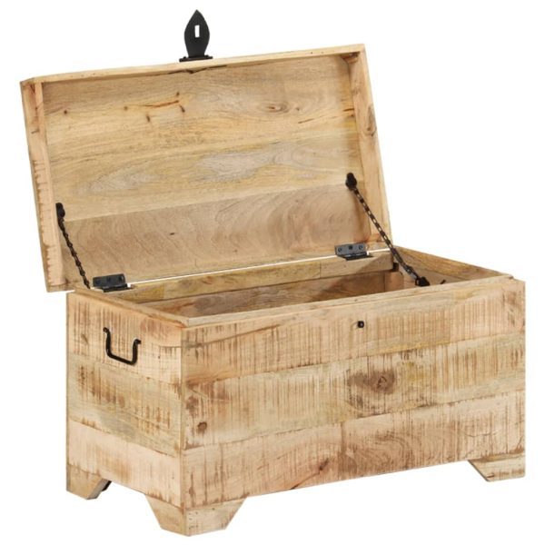 Cassapanca In Legno Massello Di Mango Ruvido - Image 4