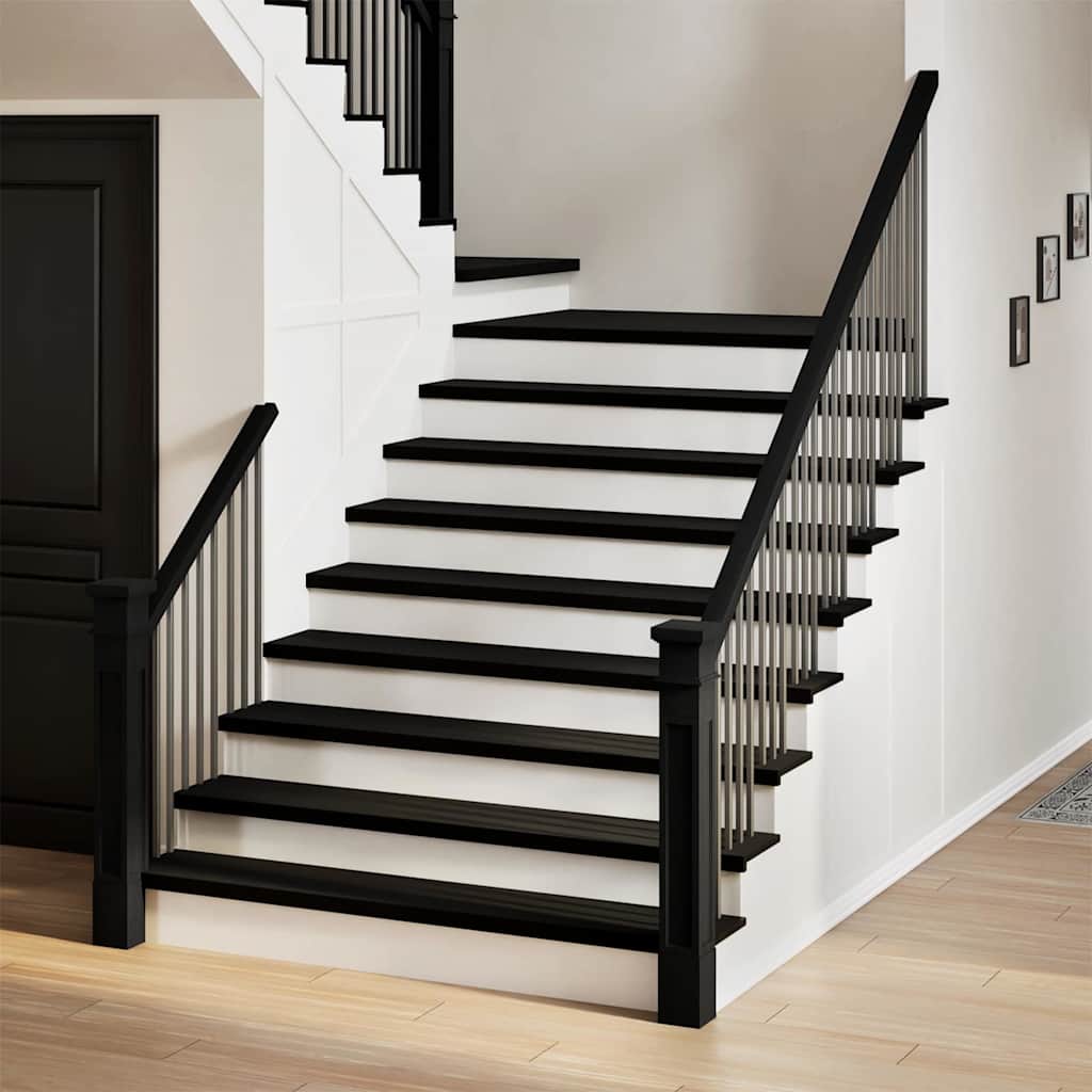 Gradini 12 Pz Marrone Scuro 120x30x2 Cm Legno Massello Rovere