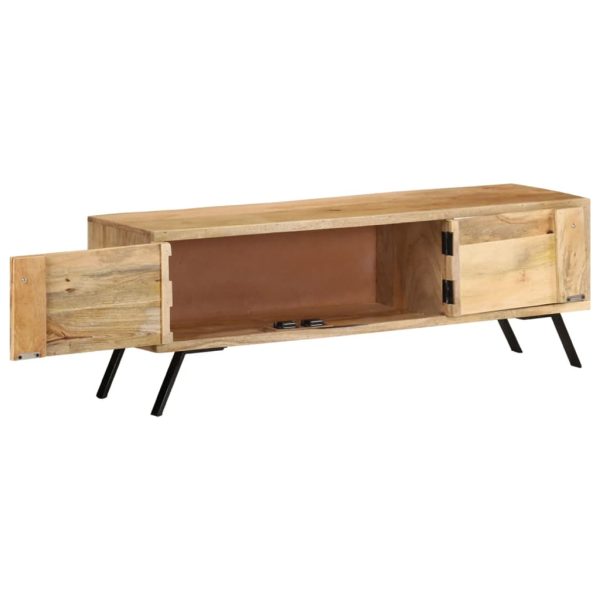 Mobile Porta Tv 110x30x40 Cm In Legno Massello Di Mango - Image 4