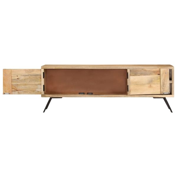 Mobile Porta Tv 110x30x40 Cm In Legno Massello Di Mango - Image 5