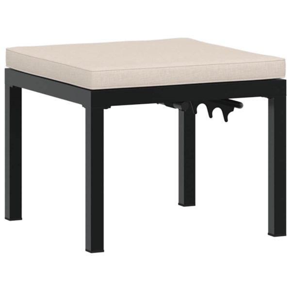 Set Panche Giardino Cuscini 4pz Nero Acciaio Verniciato Polvere - Image 5