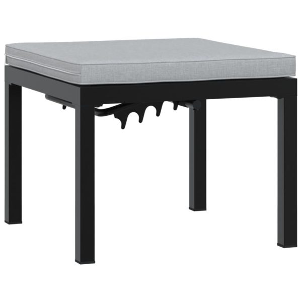 Set Panche Giardino Cuscini 3pz Nero Acciaio Verniciato Polvere - Image 4