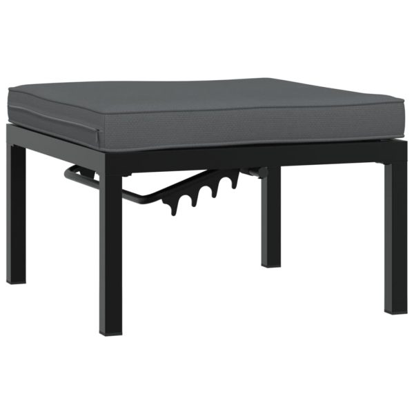 Set Divani Da Giardino 4 Pz Con Cuscini In Alluminio Nero - Image 4