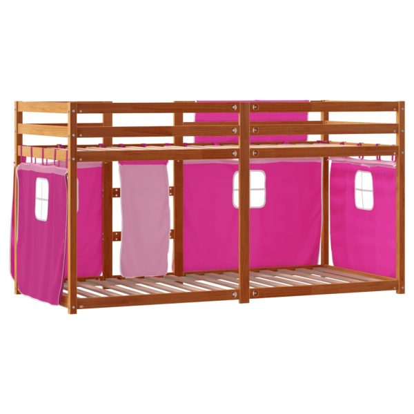 Letto A Castello Senza Materasso Rosa 75x190 Cm Legno Di Pino - Image 6