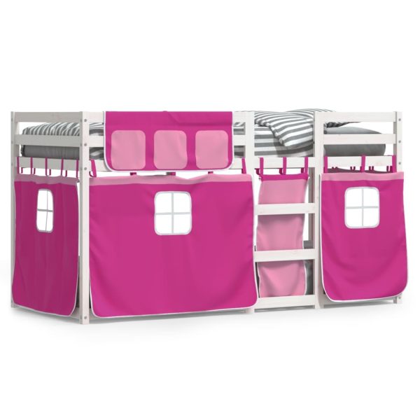 Letto A Castello Senza Materasso Rosa 90x190 Cm Legno Di Pino - Image 2