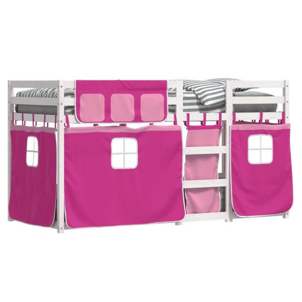 Letto A Castello Senza Materasso Rosa 90x190 Cm Legno Di Pino - Image 4