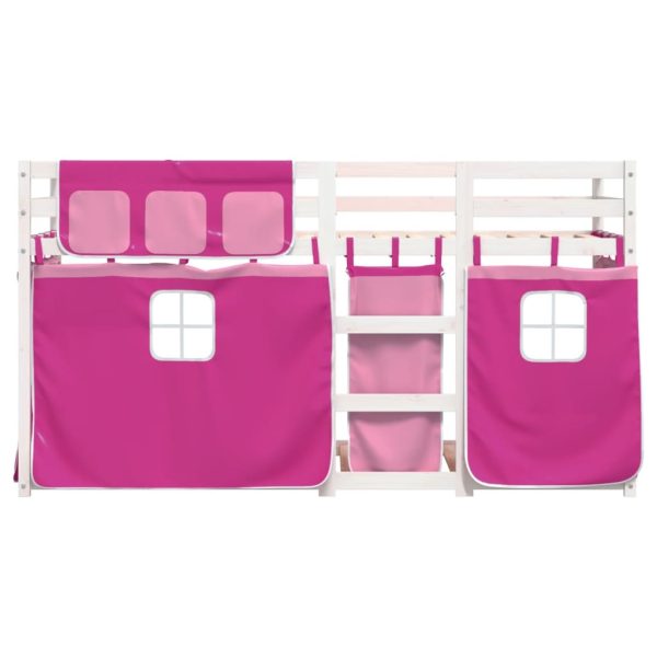 Letto A Castello Senza Materasso Rosa 90x190 Cm Legno Di Pino - Image 5