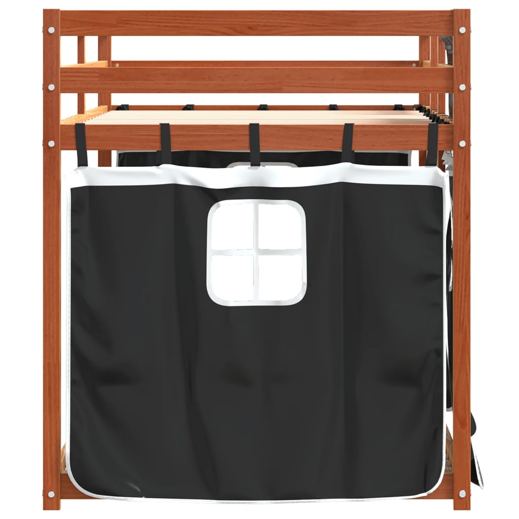 Letto A Castello Senza Materasso Bianco E Nero 90x200cm In Pino - Image 6