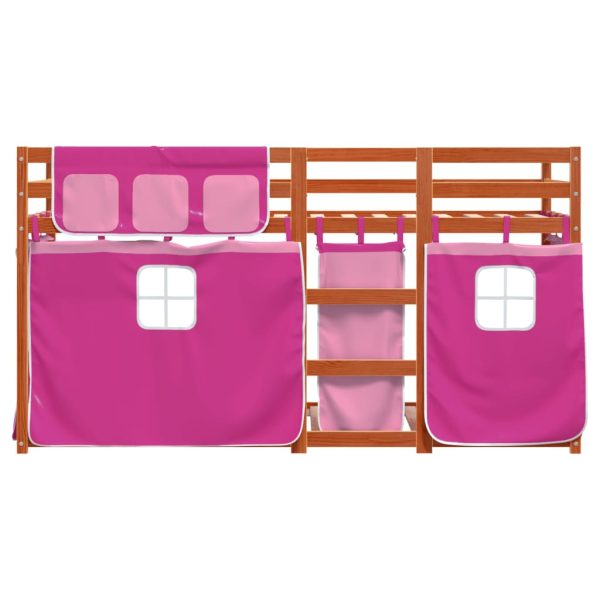 Letto A Castello Senza Materasso Rosa 90x190 Cm Legno Di Pino - Image 5