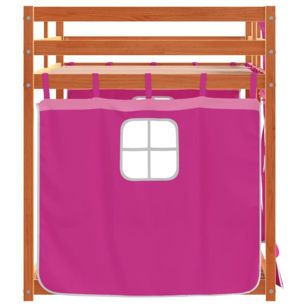Letto A Castello Senza Materasso Rosa 90x190 Cm Legno Di Pino - Image 6