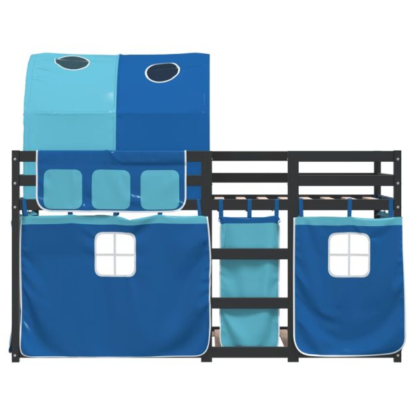 Letto A Castello Senza Materasso Blu 90x200cm Massello Pino - Image 5
