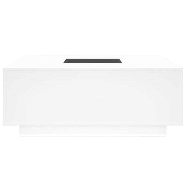 Tavolino Da Salotto Con Led Infinity Bianco 100x100x40 cm - Image 6
