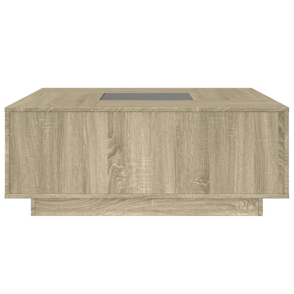 Tavolino Da Salotto Con Led Infinity Rovere Sonoma 100x100x40cm - Image 6