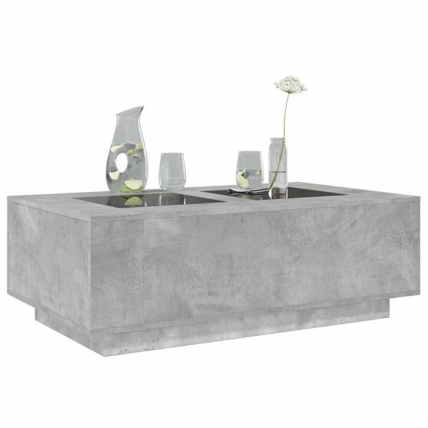 Tavolino Salotto Con Led Infinity Grigio Cemento 116x69x40 cm - Image 5
