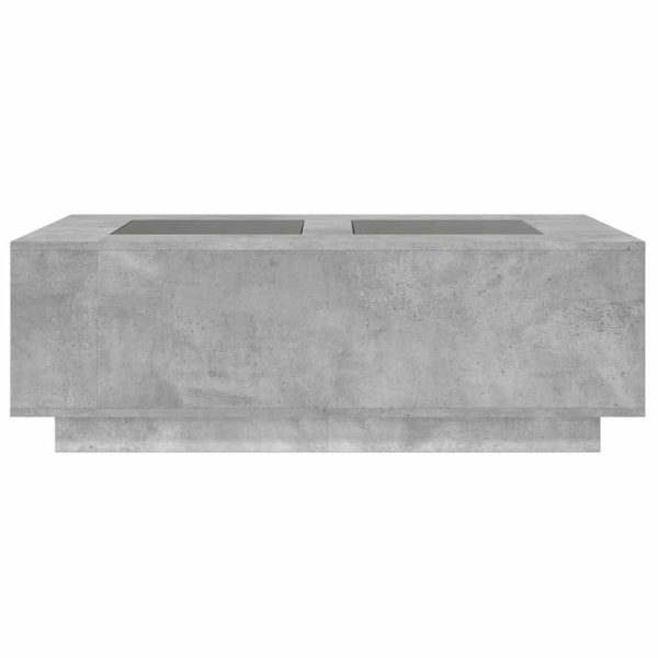 Tavolino Salotto Con Led Infinity Grigio Cemento 116x69x40 cm - Image 6