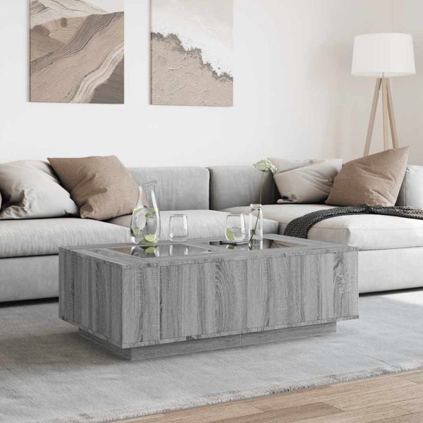 Tavolino Da Salotto Con Led Infinity Rovere Sonoma 116x69x40 cm - Image 4