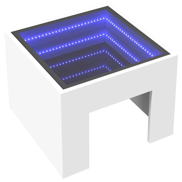 Comodino Con Led Infinity Bianco 40x40x30 cm - Image 3