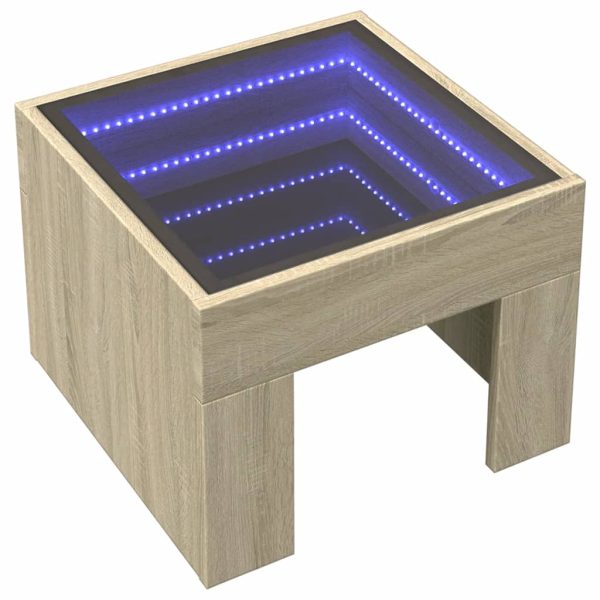 Comodino Con Led Infinity Rovere Sonoma 40x40x30 cm - Image 3