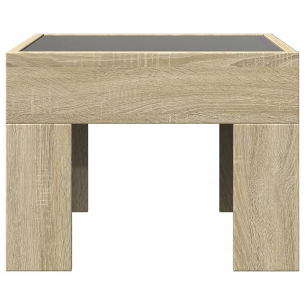 Comodino Con Led Infinity Rovere Sonoma 40x40x30 cm - Image 4