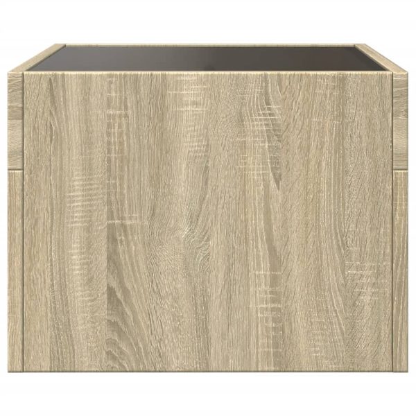 Comodino Con Led Infinity Rovere Sonoma 40x40x30 cm - Image 5