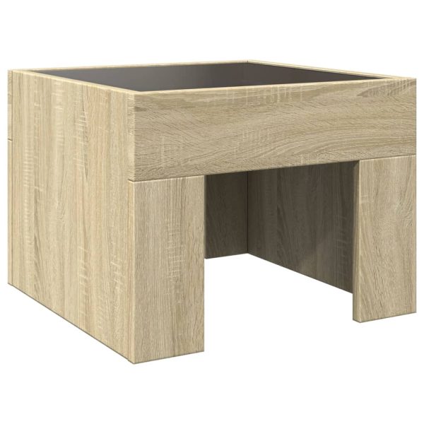 Comodino Con Led Infinity Rovere Sonoma 40x40x30 cm - Image 6