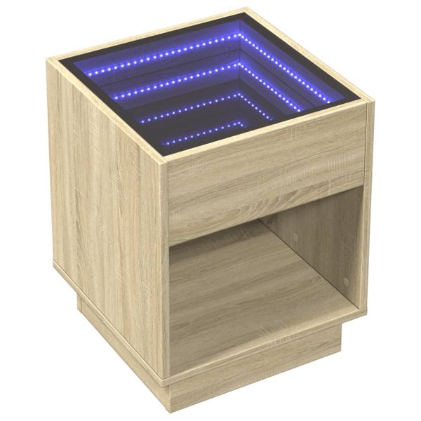 Comodino Con Led Infinity Rovere Sonoma 40x40x50 cm - Image 3