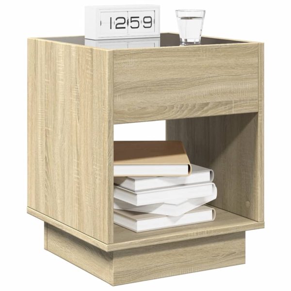 Comodino Con Led Infinity Rovere Sonoma 40x40x50 cm - Image 5