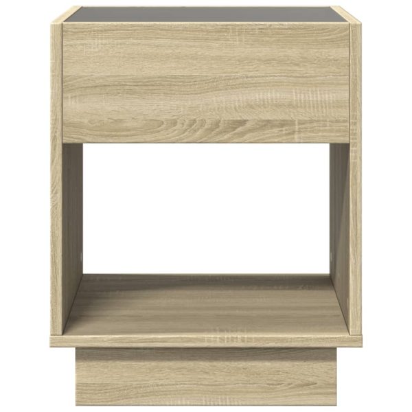 Comodino Con Led Infinity Rovere Sonoma 40x40x50 cm - Image 6