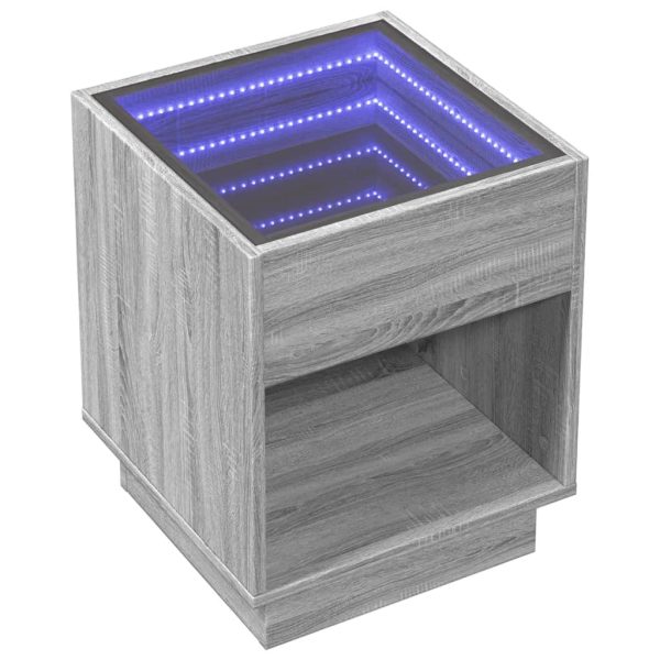 Comodino Con Led Infinity Rovere Sonoma 40x40x50 cm - Image 3