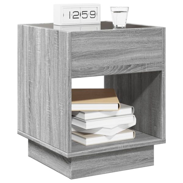 Comodino Con Led Infinity Rovere Sonoma 40x40x50 cm - Image 5