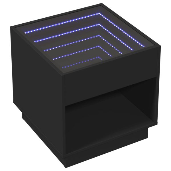 Comodino Con Led Infinity Nero 50x50x50 cm - Image 3