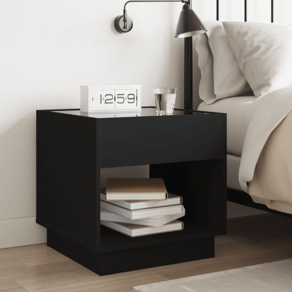 Comodino Con Led Infinity Nero 50x50x50 cm - Image 4