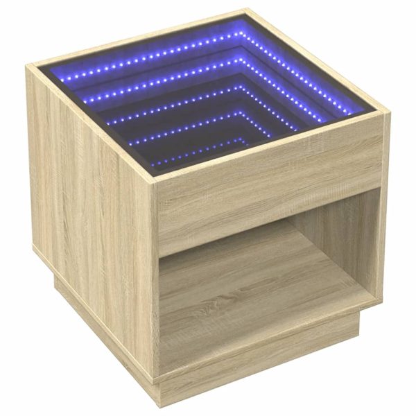 Comodino Con Led Infinity Rovere Sonoma 50x50x50 cm - Image 3