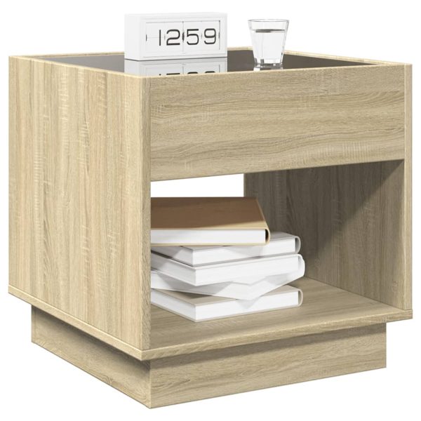 Comodino Con Led Infinity Rovere Sonoma 50x50x50 cm - Image 5
