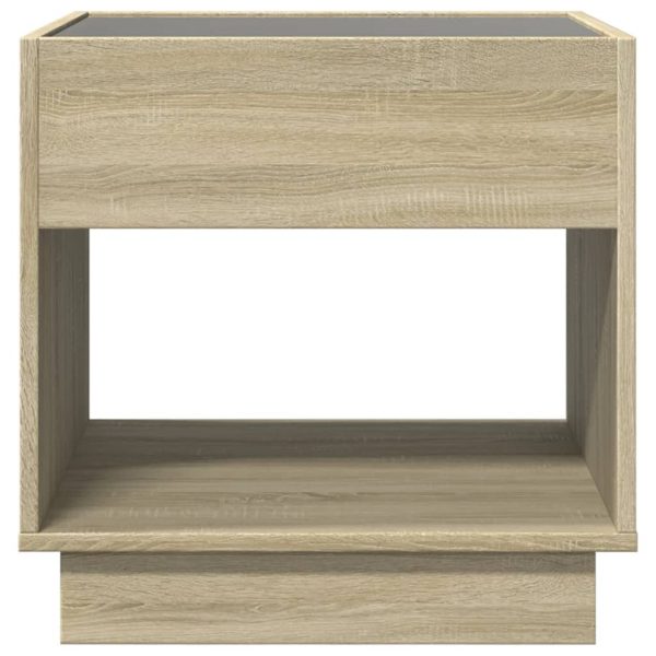 Comodino Con Led Infinity Rovere Sonoma 50x50x50 cm - Image 6