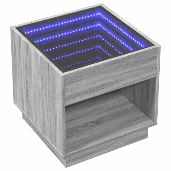 Comodino Con Led Infinity Rovere Sonoma 50x50x50 cm - Image 3