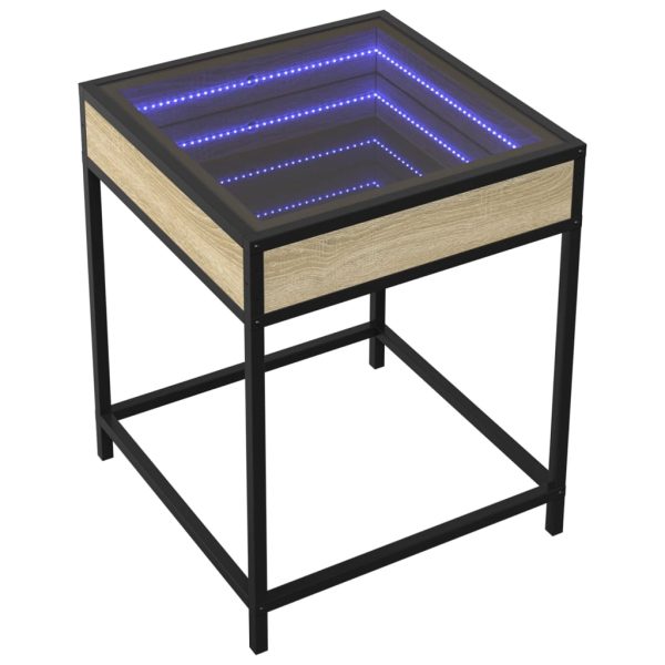 Comodino Con Led Infinity Rovere Sonoma 40x40x51 cm - Image 3