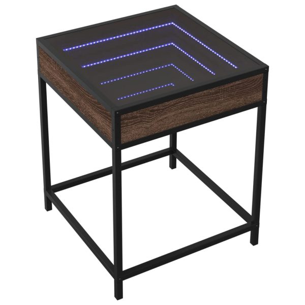 Comodino Con Led Infinity Rovere Marrone 40x40x51 cm - Image 3