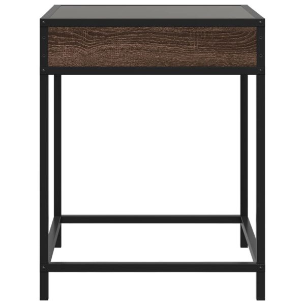Comodino Con Led Infinity Rovere Marrone 40x40x51 cm - Image 6