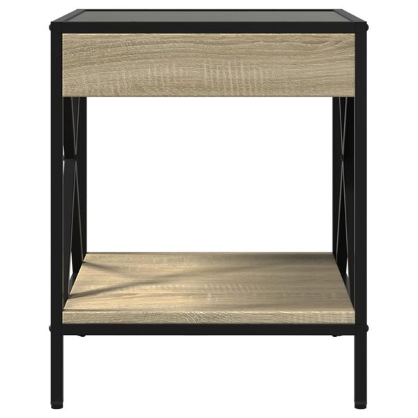 Comodino Con Led Infinity Rovere Fumo 40x40x49 cm - Image 6