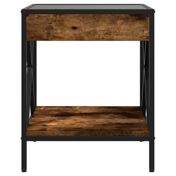Comodino Con Led Infinity Rovere Fumo 40x40x49 cm - Image 6