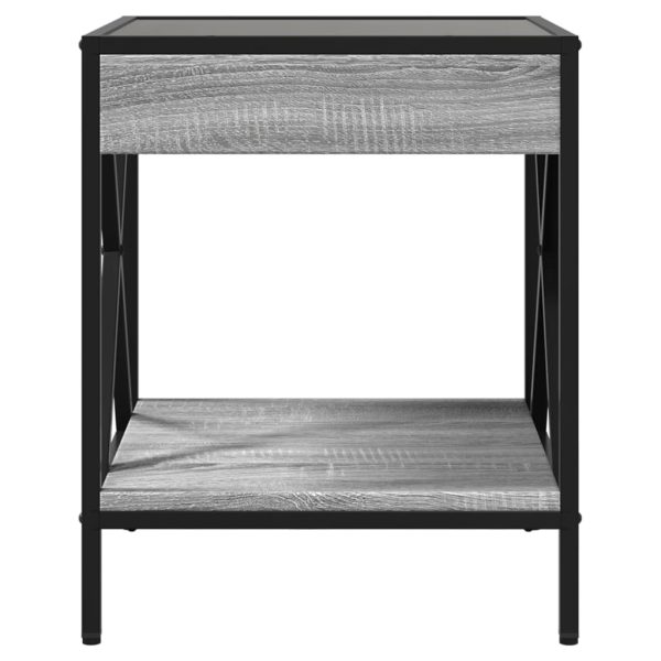 Comodino Con Led Infinity Rovere Sonoma 40x40x50 cm - Image 6