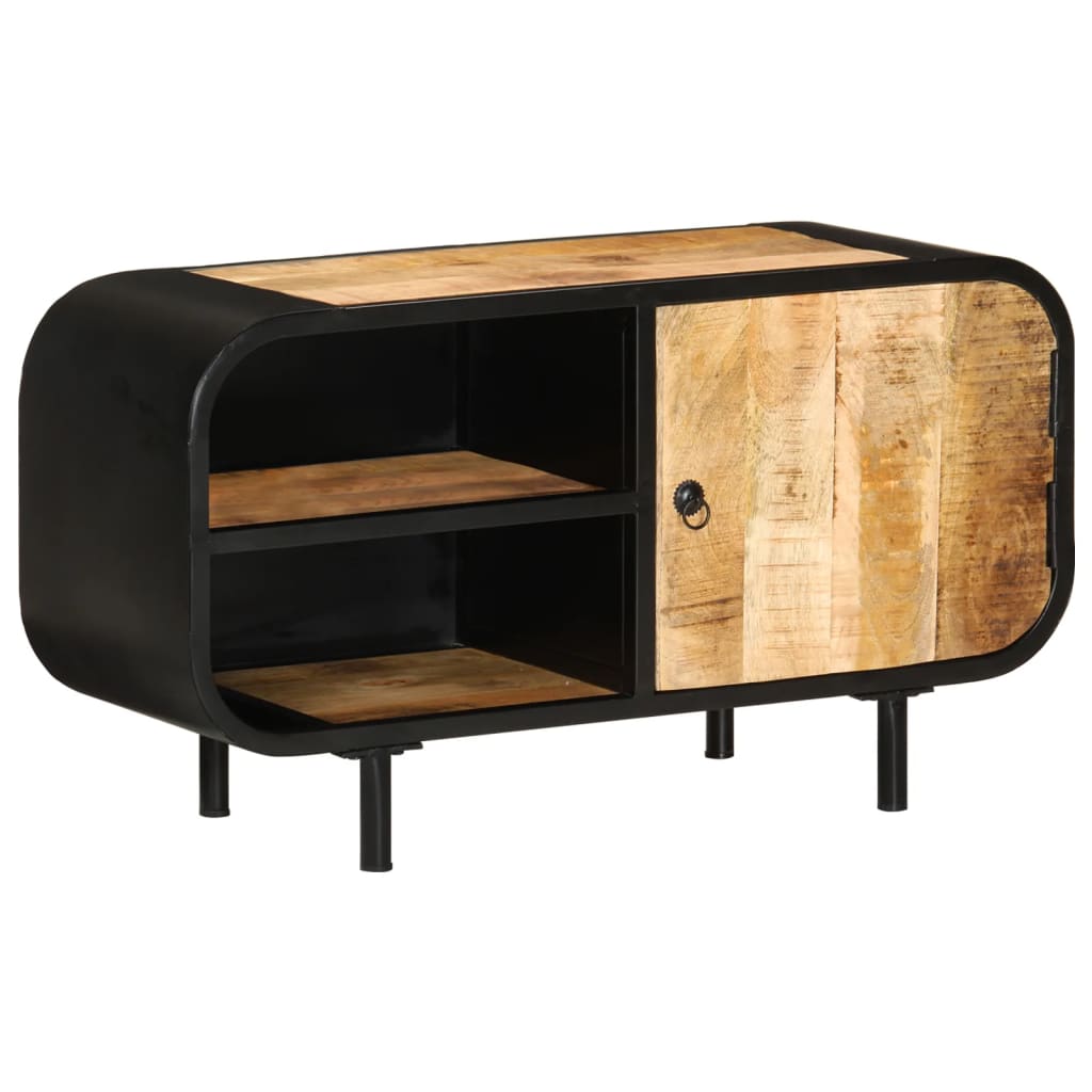 Mobile Porta Tv 90x30x48 Cm In Legno Di Mango Grezzo