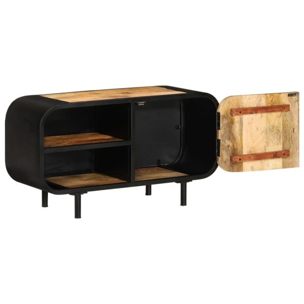 Mobile Porta Tv 90x30x48 Cm In Legno Di Mango Grezzo - Image 4