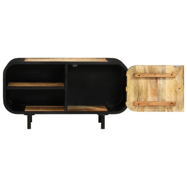 Mobile Porta Tv 90x30x48 Cm In Legno Di Mango Grezzo - Image 5