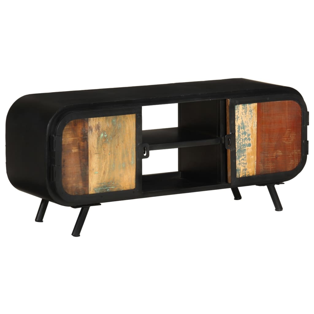 Mobile Porta Tv 110x30x45 Cm In Legno Massello Di Recupero