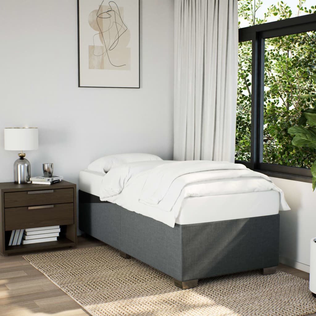 Giroletto Senza Materasso Grigio Scuro 80x200 Cm Tessuto