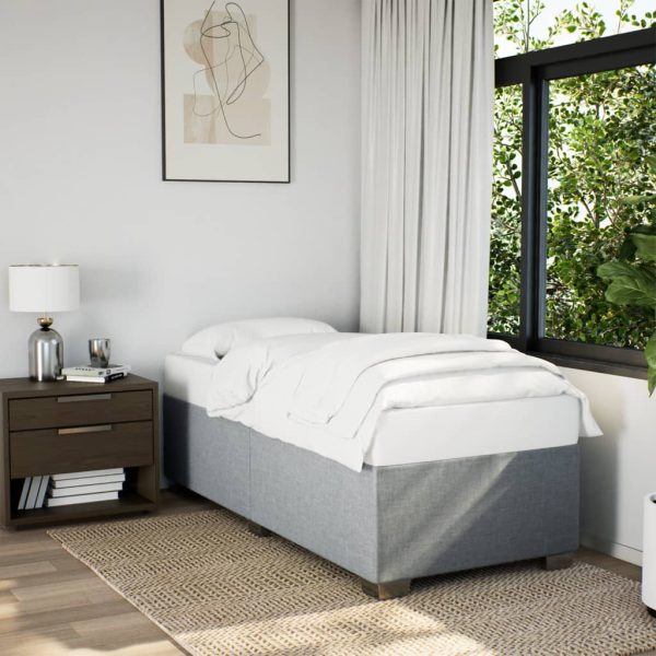 Giroletto Senza Materasso Grigio Chiaro 90x190 Cm Tessuto
