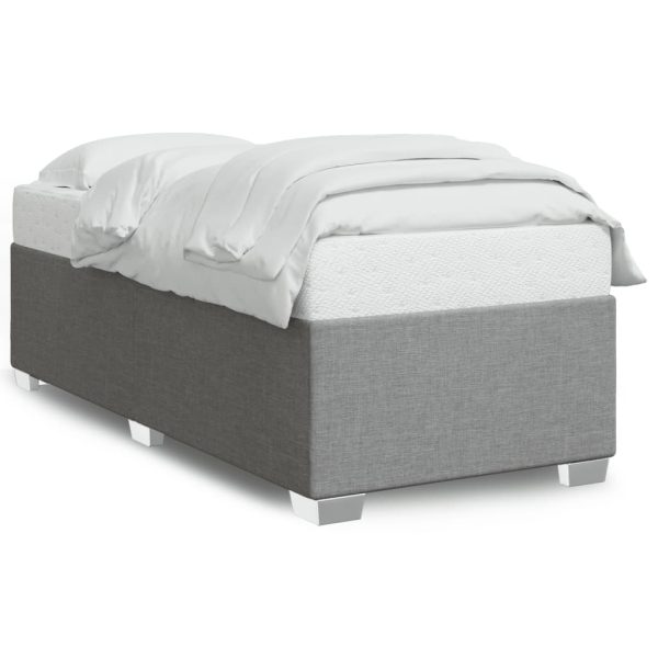 Giroletto Senza Materasso Grigio Chiaro 90x190 Cm Tessuto - Image 2